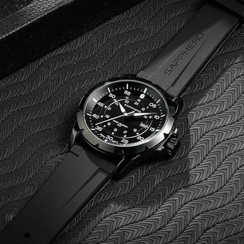 Relógio SAPPHERO SO2103 Preto | Design Elegante e Resistente