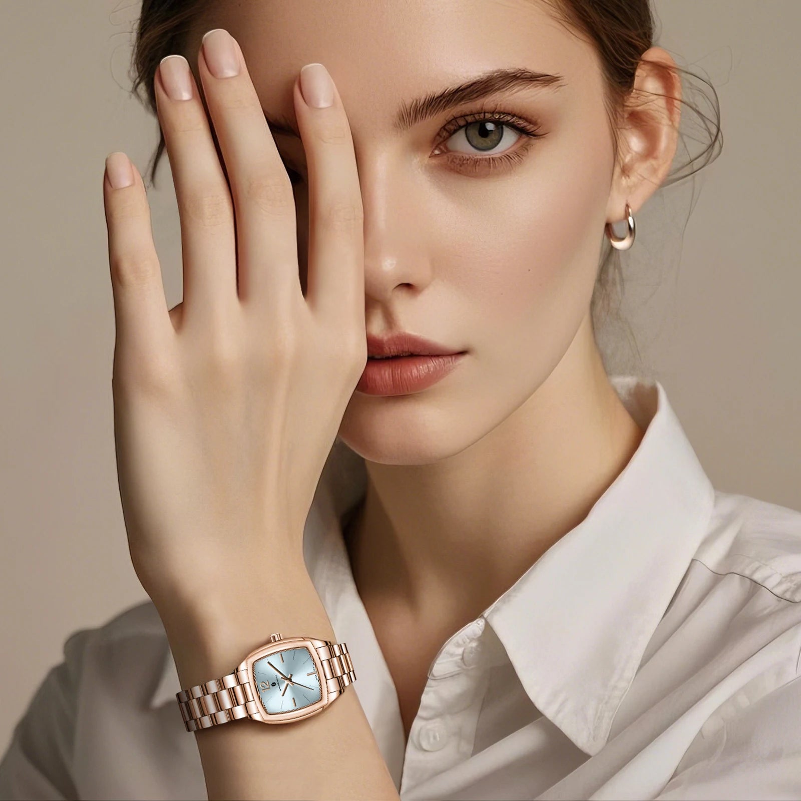 Sapphero elegante relógio feminino luxo ultra fino aço inoxidável relógio de quartzo luz luxo à prova dwaterproof água relógio de pulso esportivo