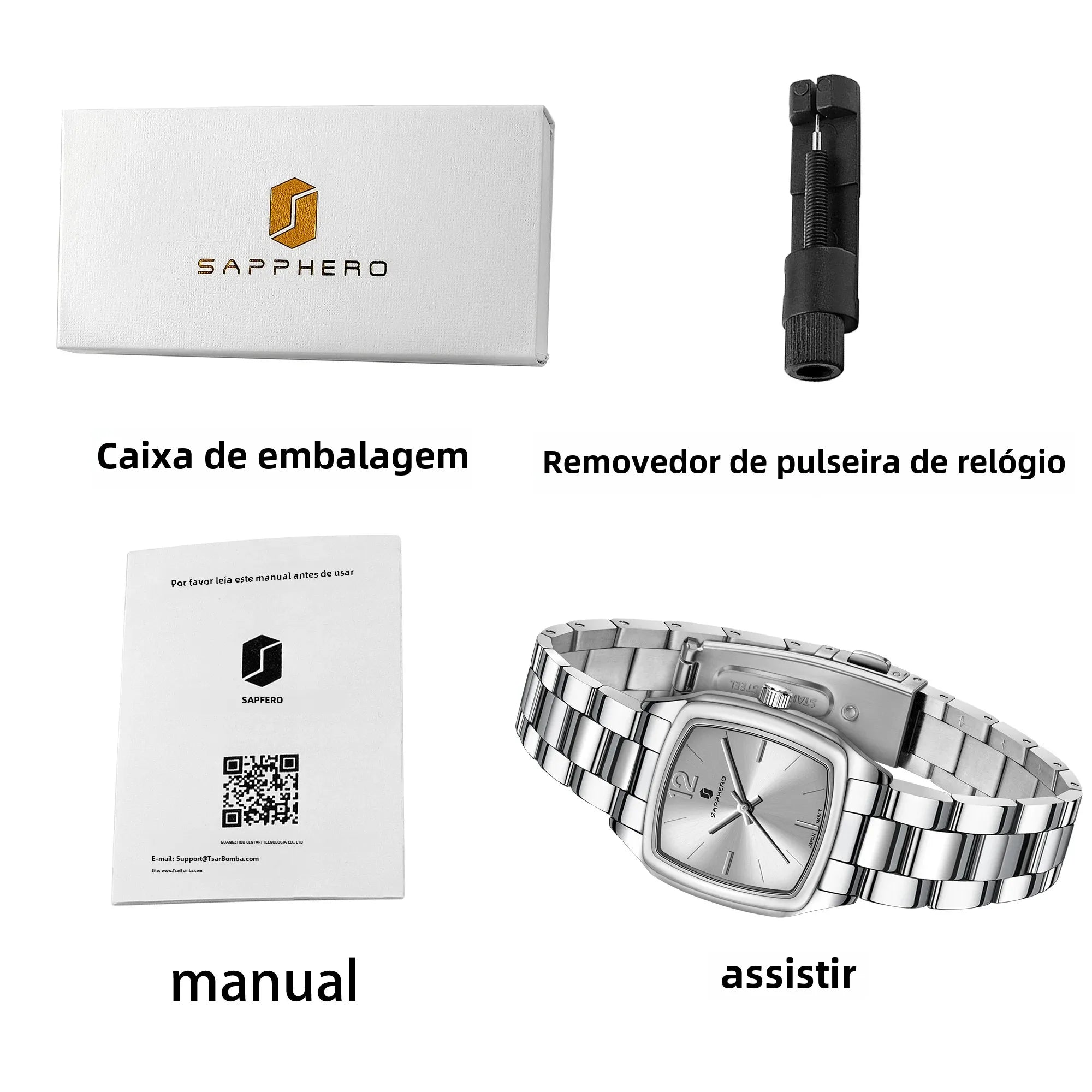 Sapphero elegante relógio feminino luxo ultra fino aço inoxidável relógio de quartzo luz luxo à prova dwaterproof água relógio de pulso esportivo