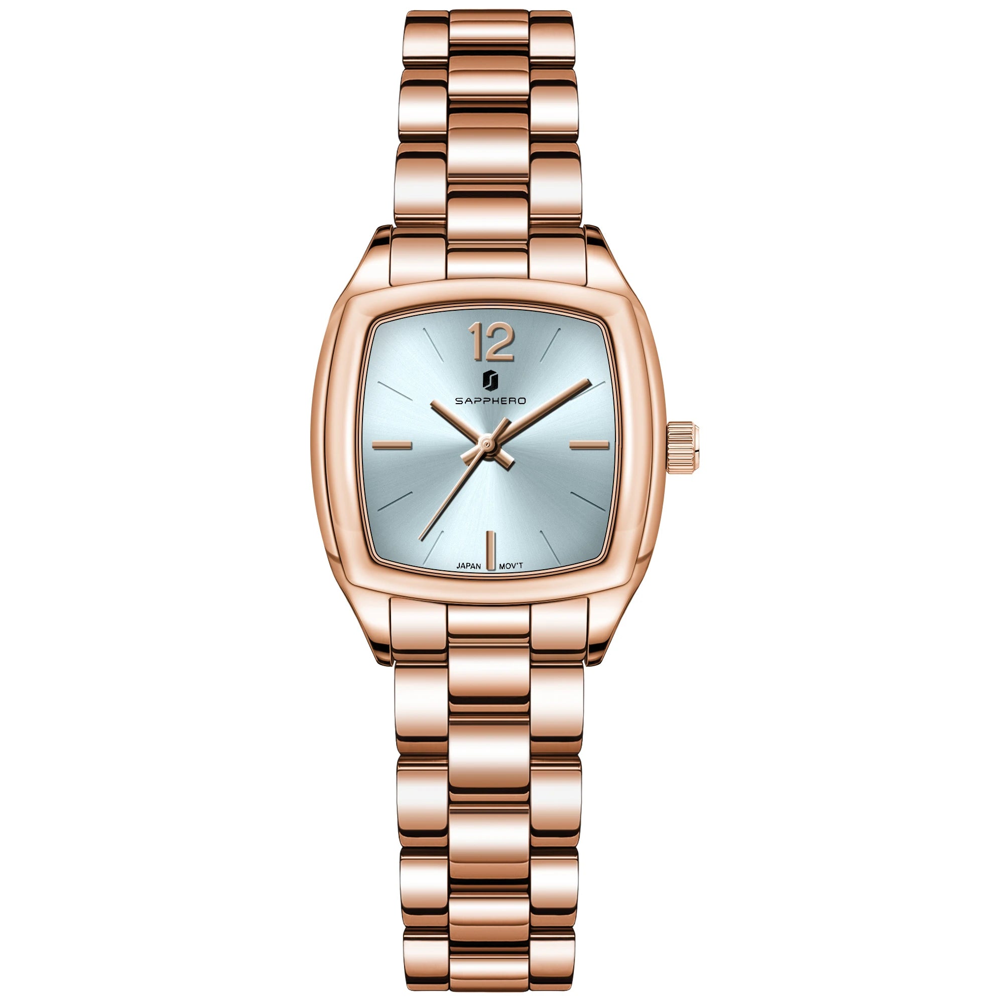 Sapphero elegante relógio feminino luxo ultra fino aço inoxidável relógio de quartzo luz luxo à prova dwaterproof água relógio de pulso esportivo