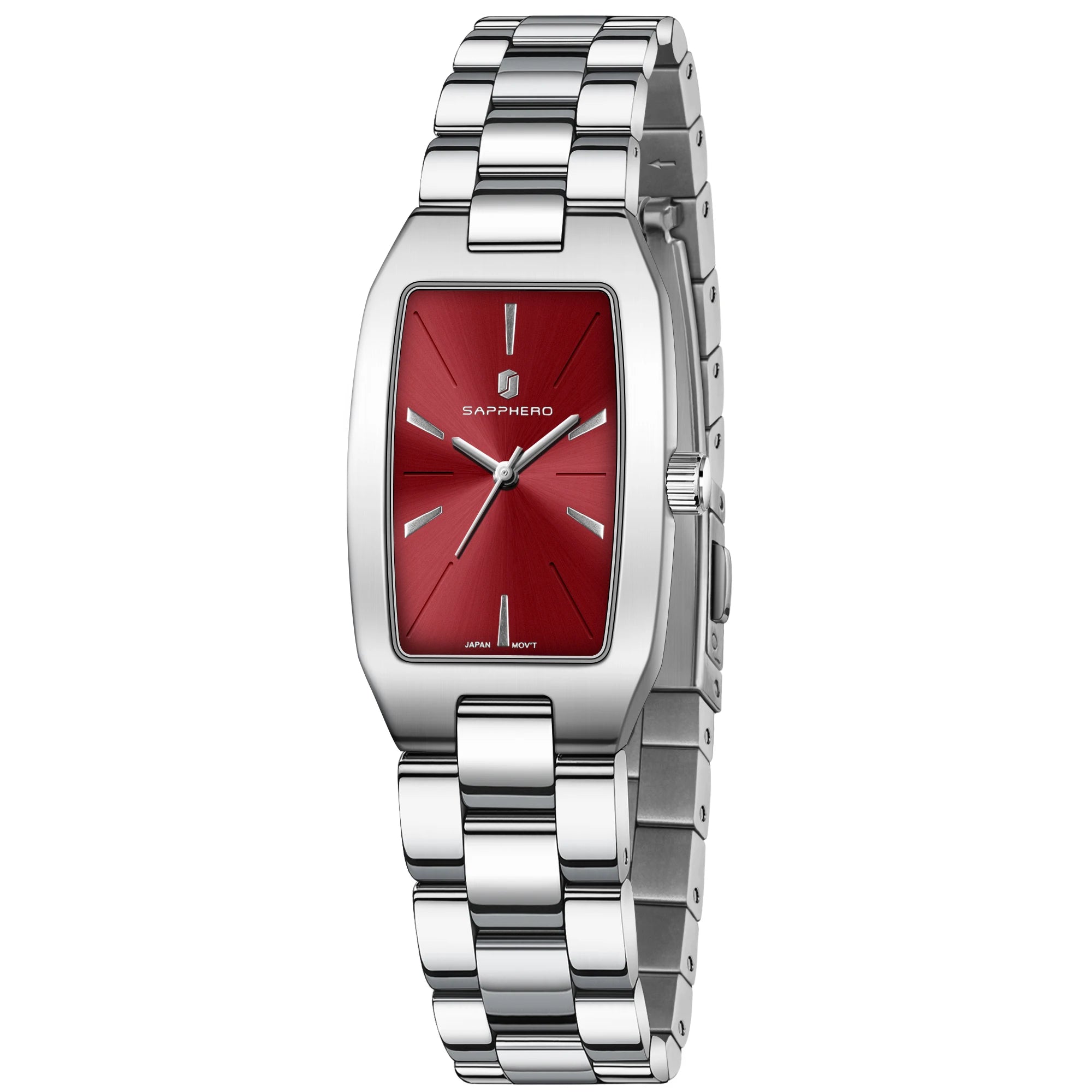 Sapphero moda feminina relógio de quartzo ultra fino pulseira de aço inoxidável movimento seiko bonito embalagem presente relógio de pulso
