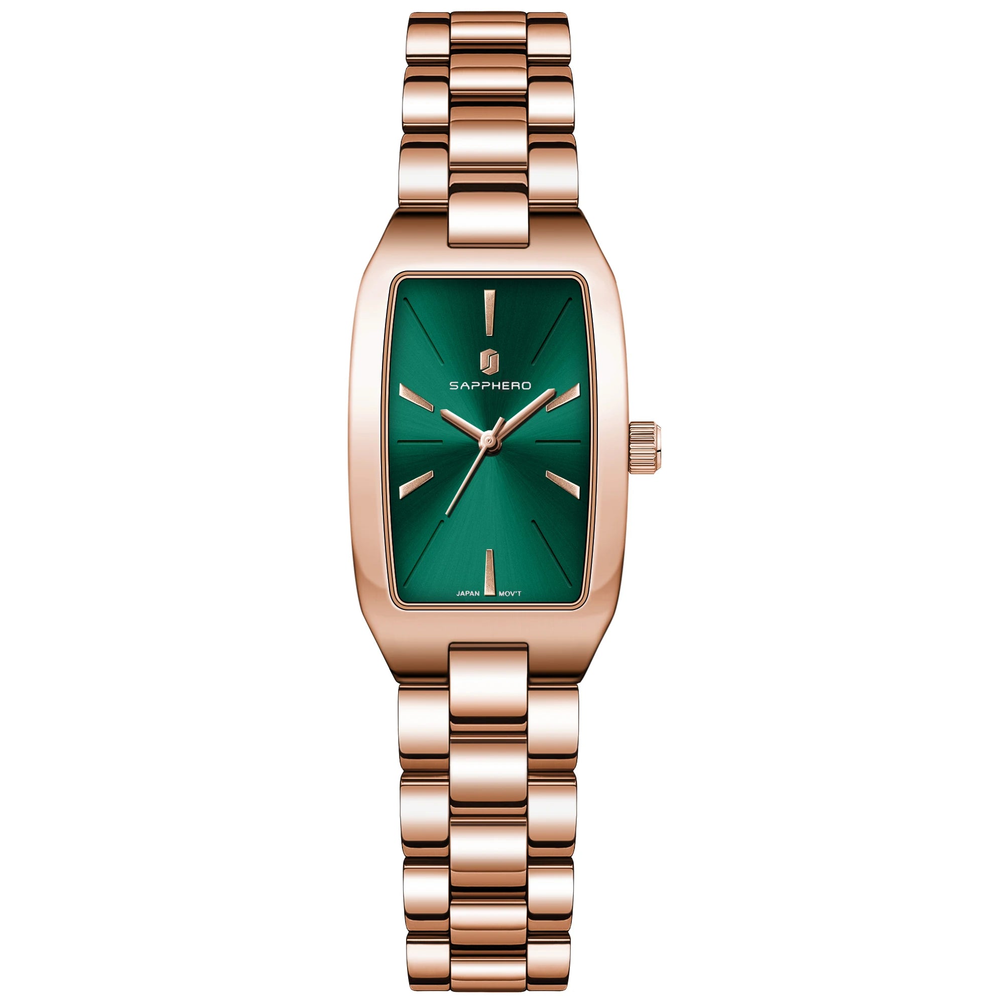 Sapphero moda feminina relógio de quartzo ultra fino pulseira de aço inoxidável movimento seiko bonito embalagem presente relógio de pulso