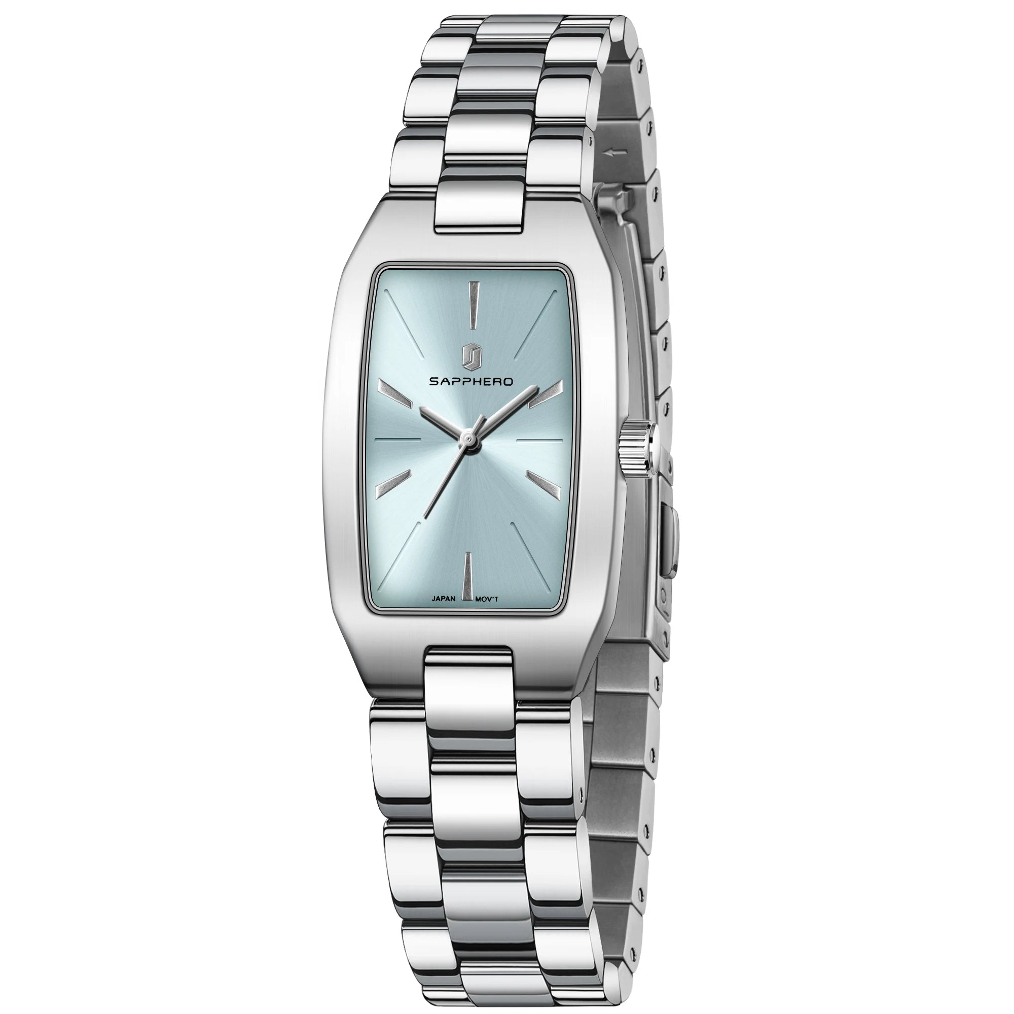 Sapphero moda feminina relógio de quartzo ultra fino pulseira de aço inoxidável movimento seiko bonito embalagem presente relógio de pulso
