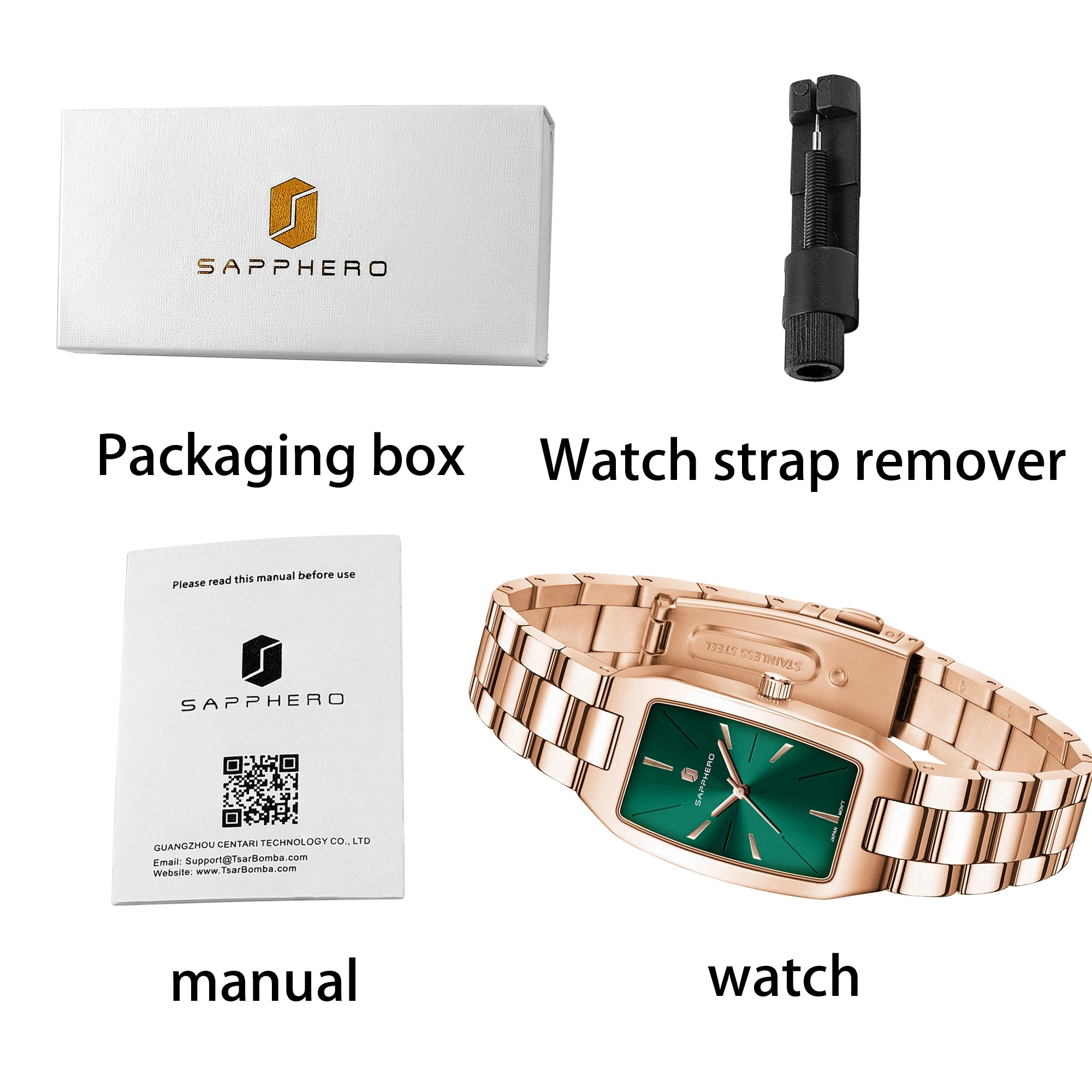 Sapphero moda feminina relógio de quartzo ultra fino pulseira de aço inoxidável movimento seiko bonito embalagem presente relógio de pulso