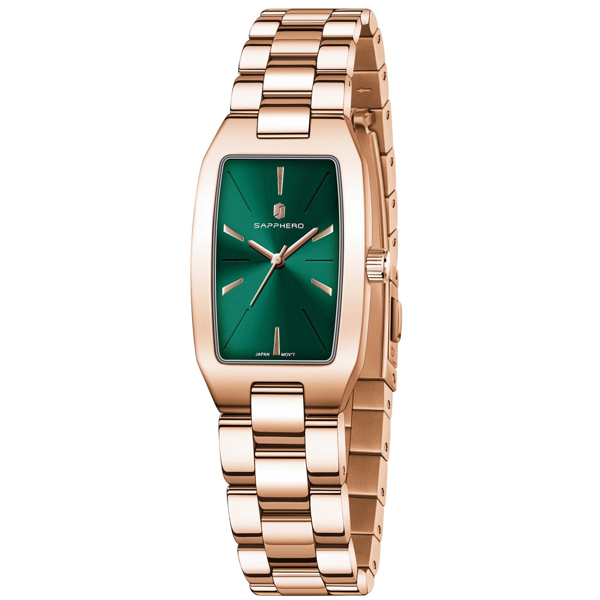Sapphero moda feminina relógio de quartzo ultra fino pulseira de aço inoxidável movimento seiko bonito embalagem presente relógio de pulso