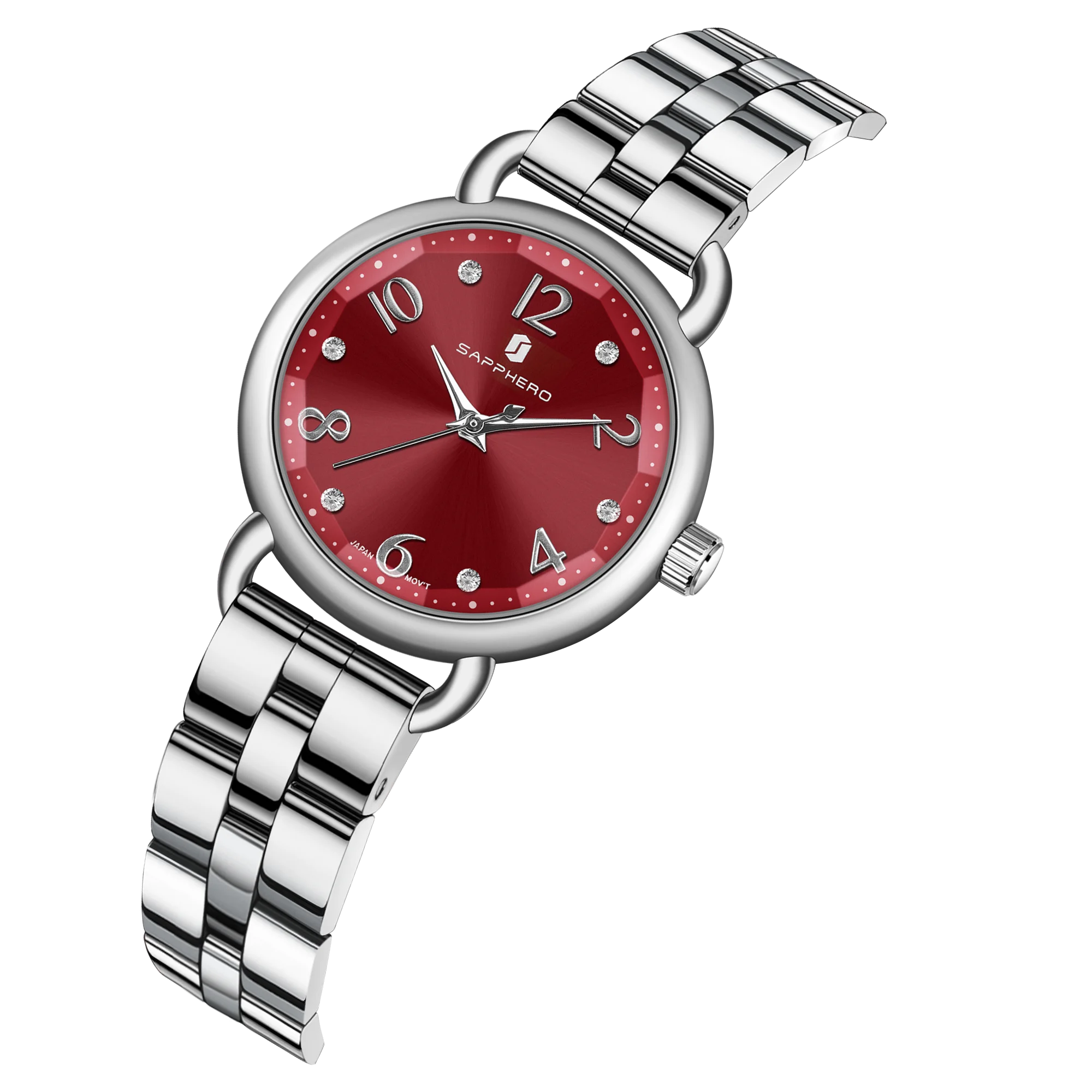 Sapphero relógios femininos moda versátil relógio feminino luz luxo ultra-fino relógios femininos pulseiras de aço inoxidável relógio de presente