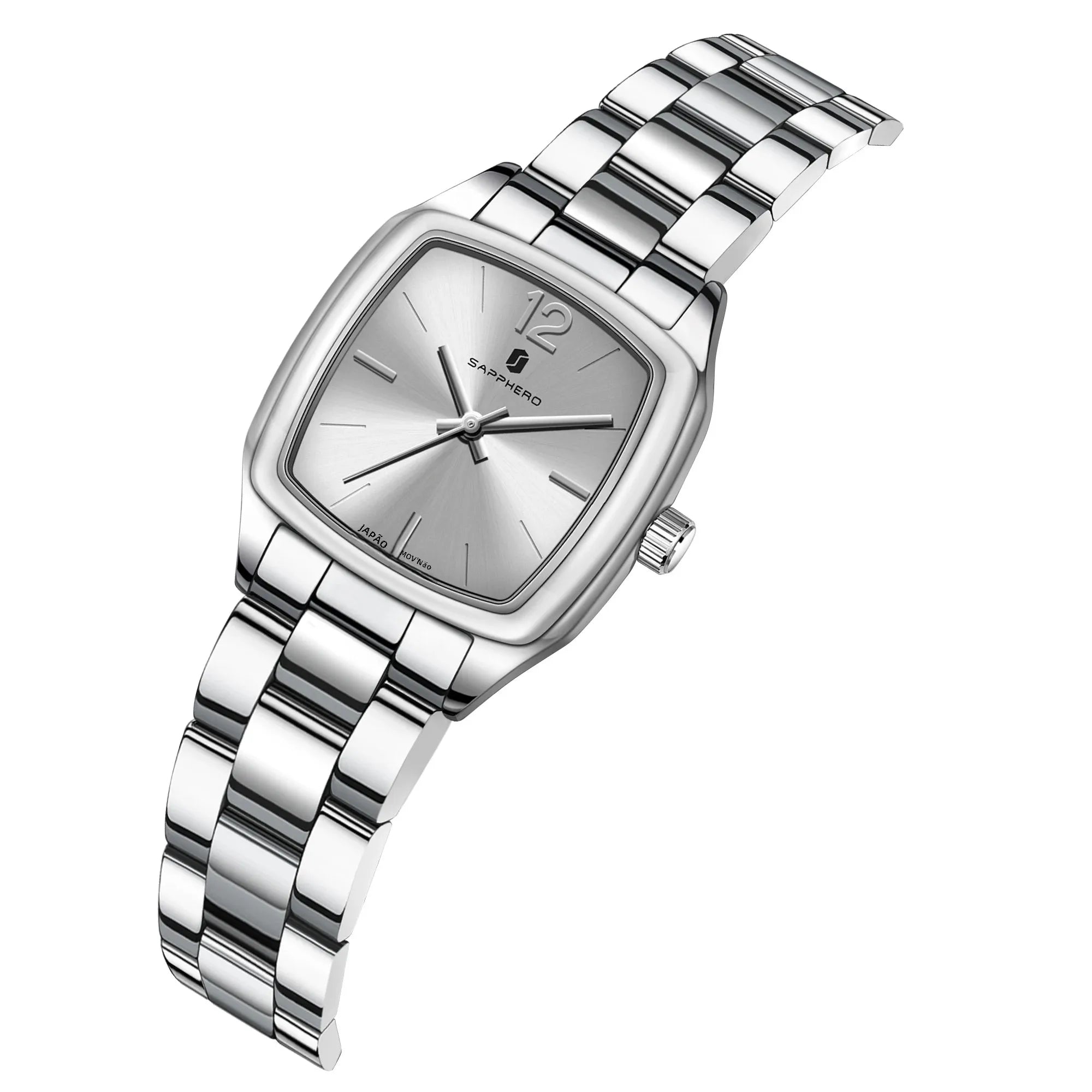 Sapphero elegante relógio feminino luxo ultra fino aço inoxidável relógio de quartzo luz luxo à prova dwaterproof água relógio de pulso esportivo