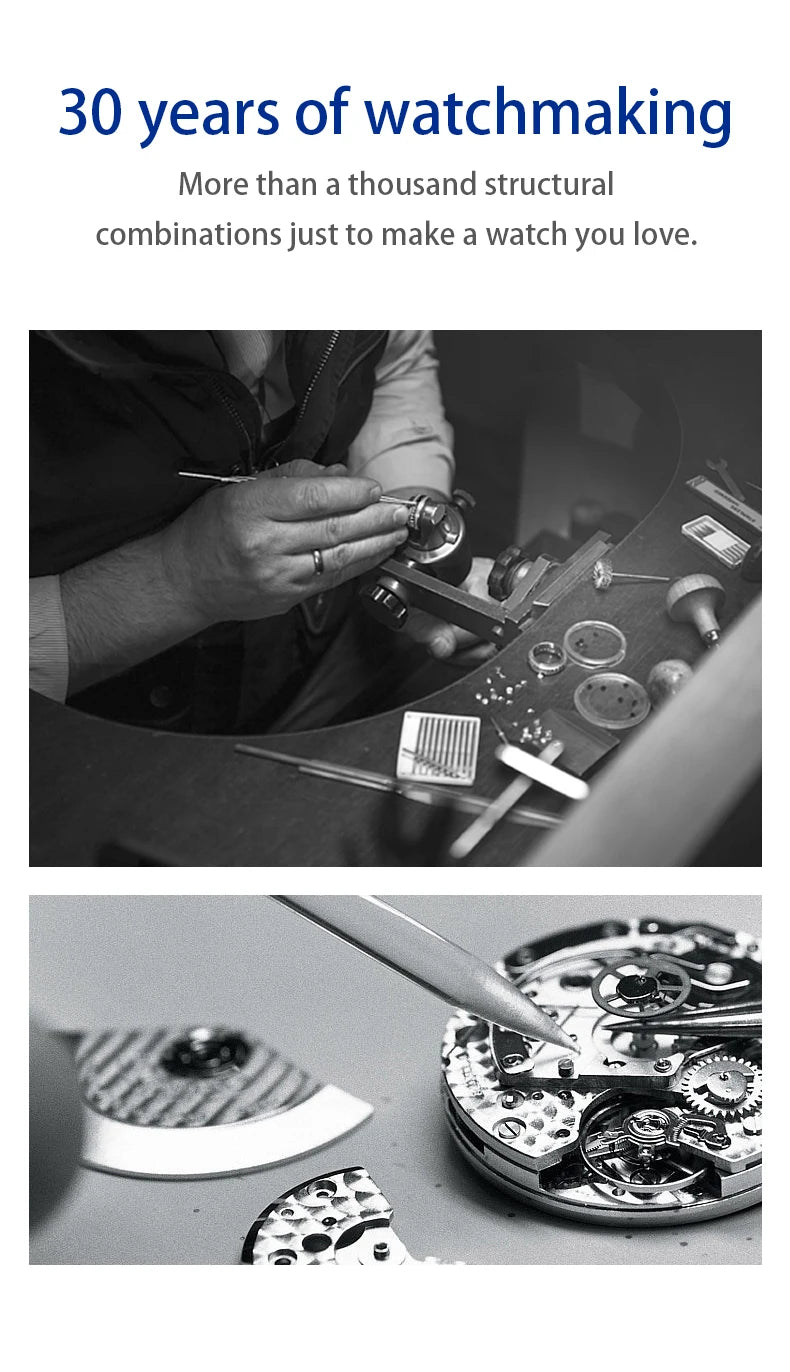 Sapphero relógios de negócios masculinos pulseira de couro esportes casual quartzo relógio masculino clássico à prova dwaterproof água 5atm relógio de pulso