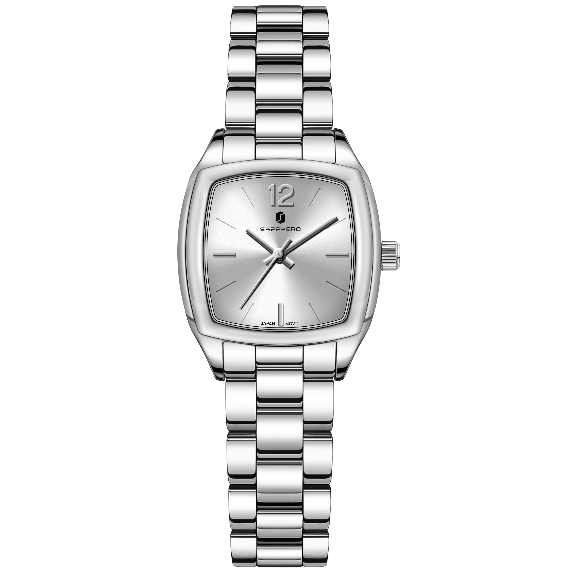 Sapphero elegante relógio feminino luxo ultra fino aço inoxidável relógio de quartzo luz luxo à prova dwaterproof água relógio de pulso esportivo