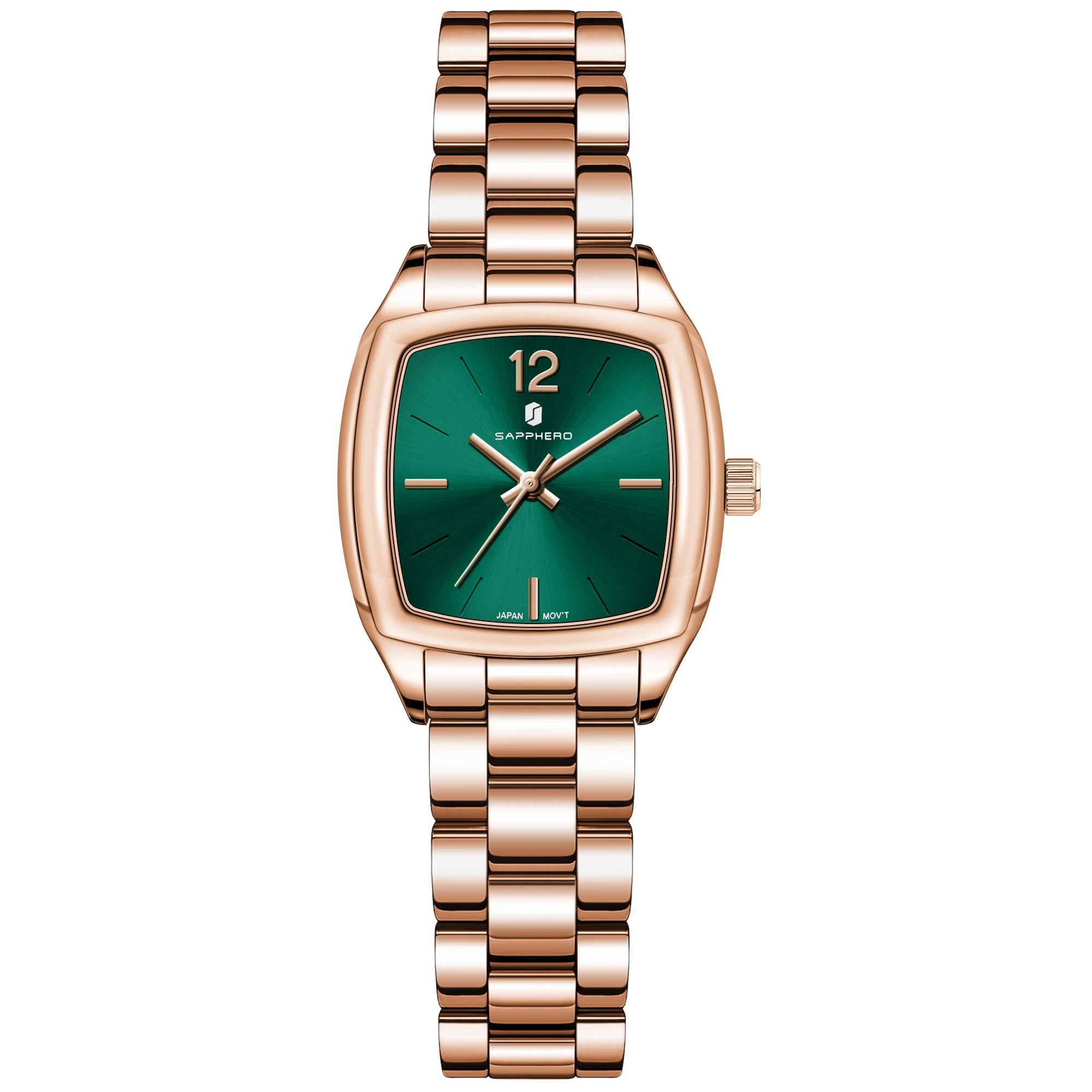 Sapphero elegante relógio feminino luxo ultra fino aço inoxidável relógio de quartzo luz luxo à prova dwaterproof água relógio de pulso esportivo