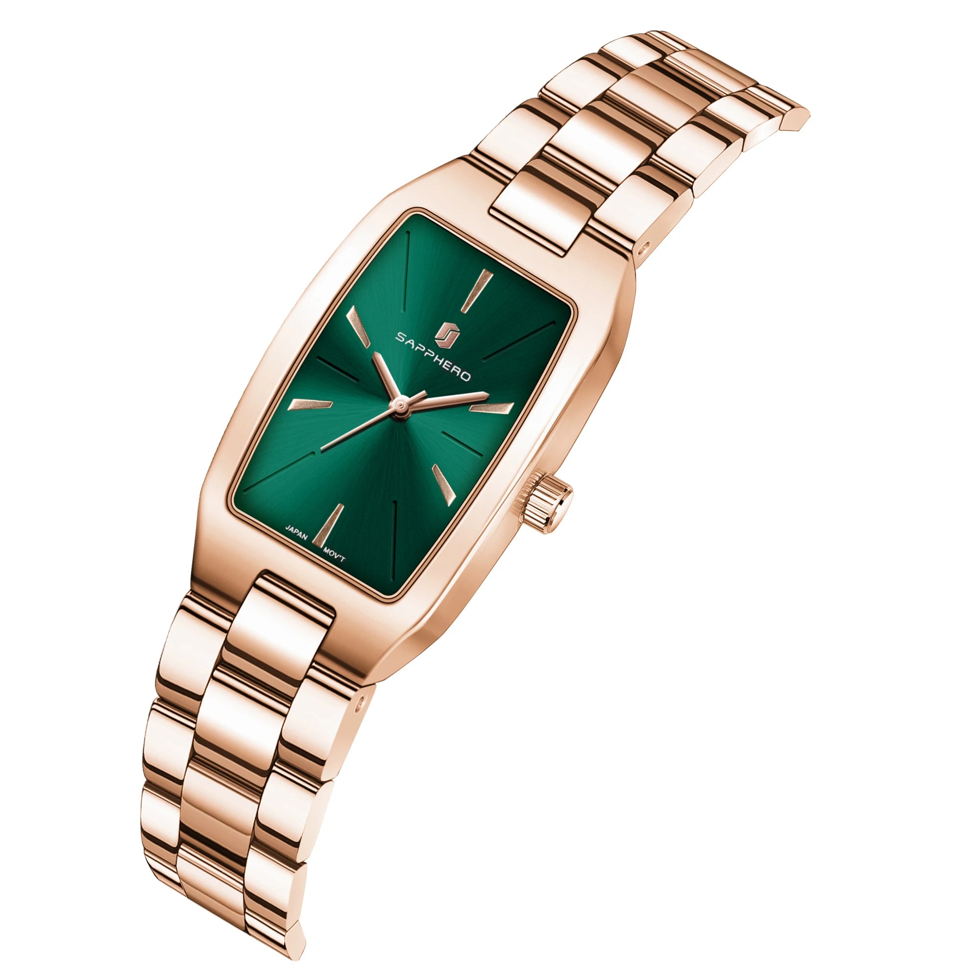 Sapphero moda feminina relógio de quartzo ultra fino pulseira de aço inoxidável movimento seiko bonito embalagem presente relógio de pulso