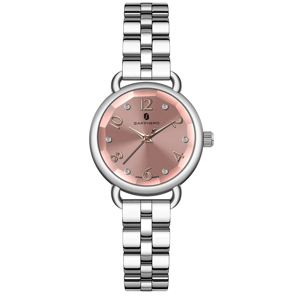 Sapphero relógios femininos moda versátil relógio feminino luz luxo ultra-fino relógios femininos pulseiras de aço inoxidável relógio de presente