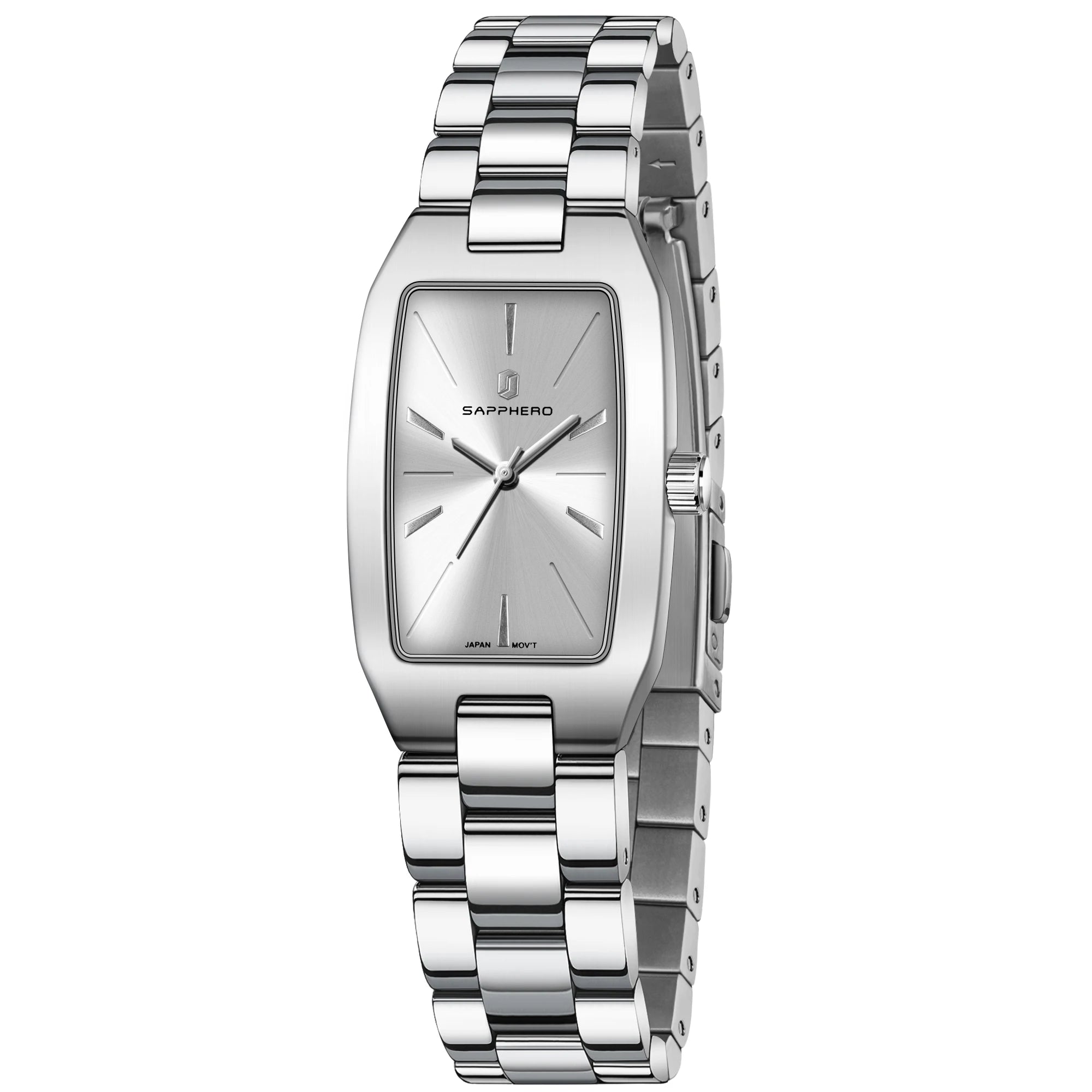Sapphero moda feminina relógio de quartzo ultra fino pulseira de aço inoxidável movimento seiko bonito embalagem presente relógio de pulso