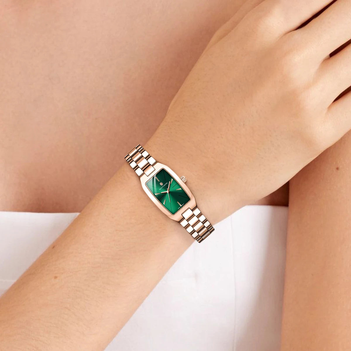 Sapphero moda feminina relógio de quartzo ultra fino pulseira de aço inoxidável movimento seiko bonito embalagem presente relógio de pulso