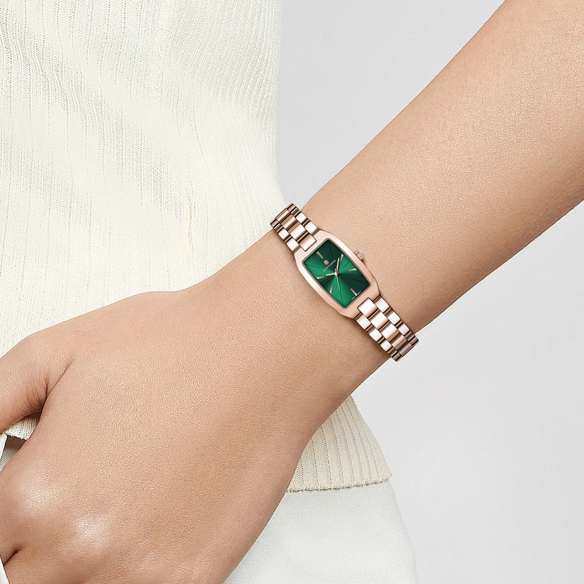 Sapphero moda feminina relógio de quartzo ultra fino pulseira de aço inoxidável movimento seiko bonito embalagem presente relógio de pulso